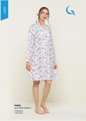 CAMICIA NOTTE DONNA M/L U50058 Tellini S.R.L. Velkoobchodní oblečení